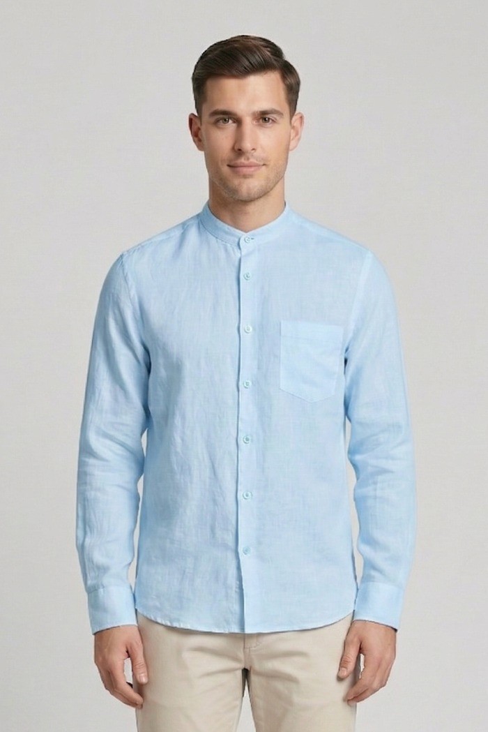 Urban Ring camicia coreana in misto lino e cotone UR1130002 [2aeef9bc]