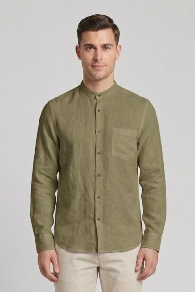 Urban Ring camicia coreana in misto lino e cotone UR1130002 [d8c45b8c]