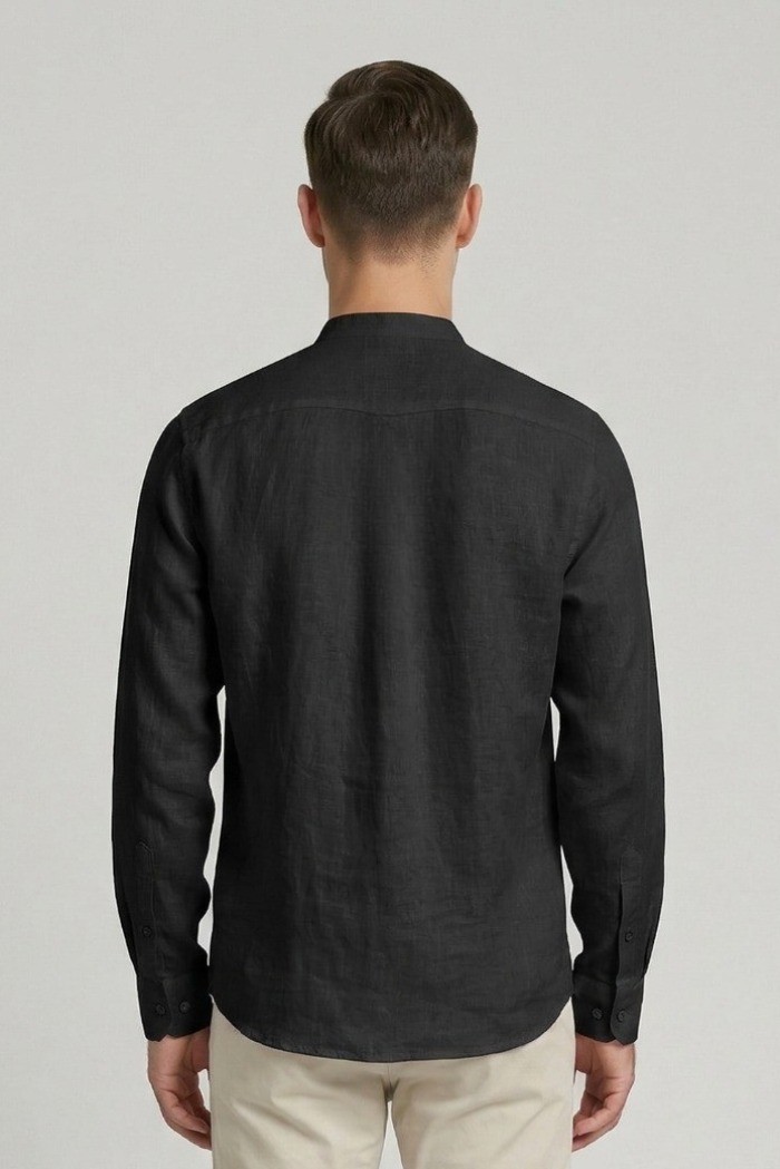 Urban Ring camicia coreana in misto lino e cotone UR1130002 [4b86c8e8]