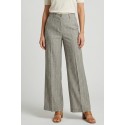 PDK pantalone flare a righe in misto lino e viscosa 057042 [85fef6e8]