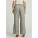 PDK pantalone flare a righe in misto lino e viscosa 057042 [5cd8b5e5]