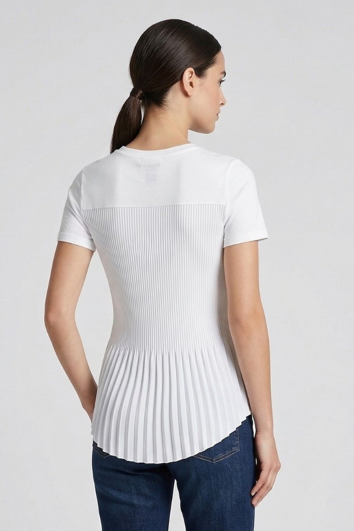 PDK maglia in cotone con plissè sul retro 3297P4585 [74451fa3]