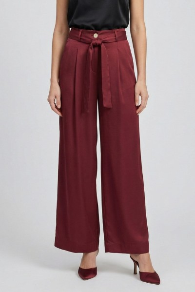Markup pantalone ampio in twill di viscosa MW1650127 — 805219040078845_1