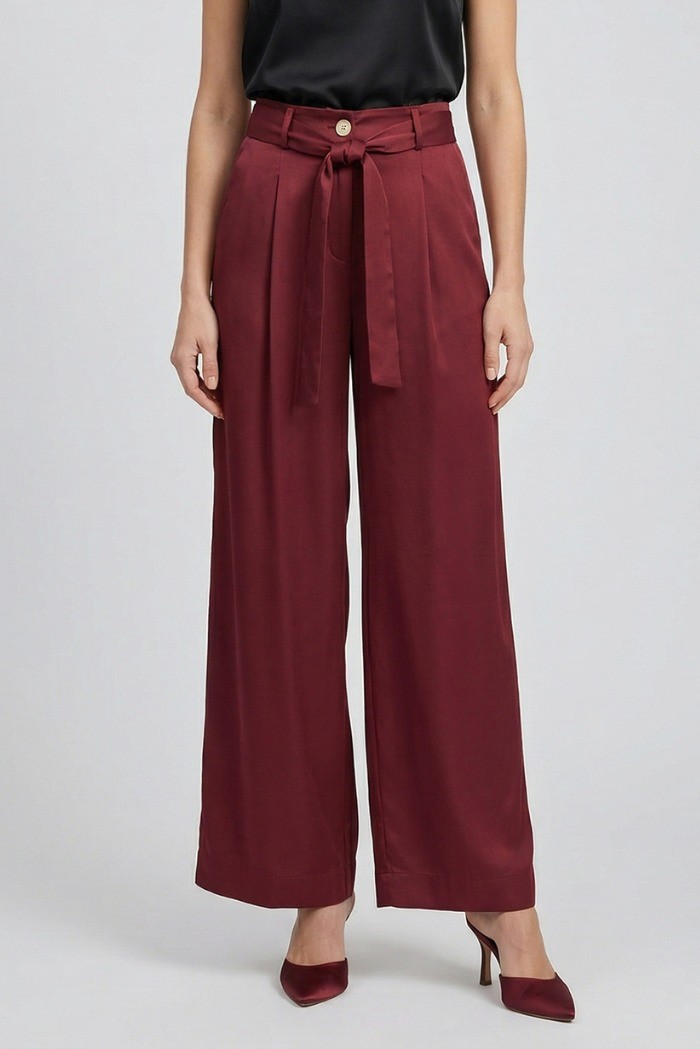 Markup pantalone ampio in twill di viscosa MW1650127 [7659f0cd]