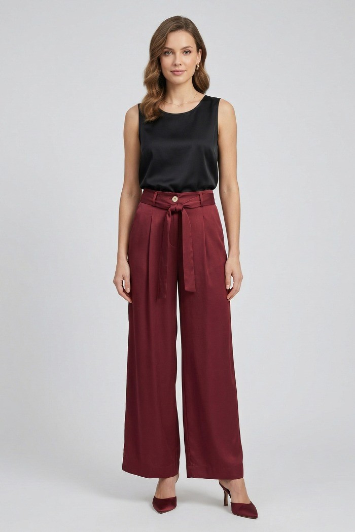 Markup pantalone ampio in twill di viscosa MW1650127 [186272c4]