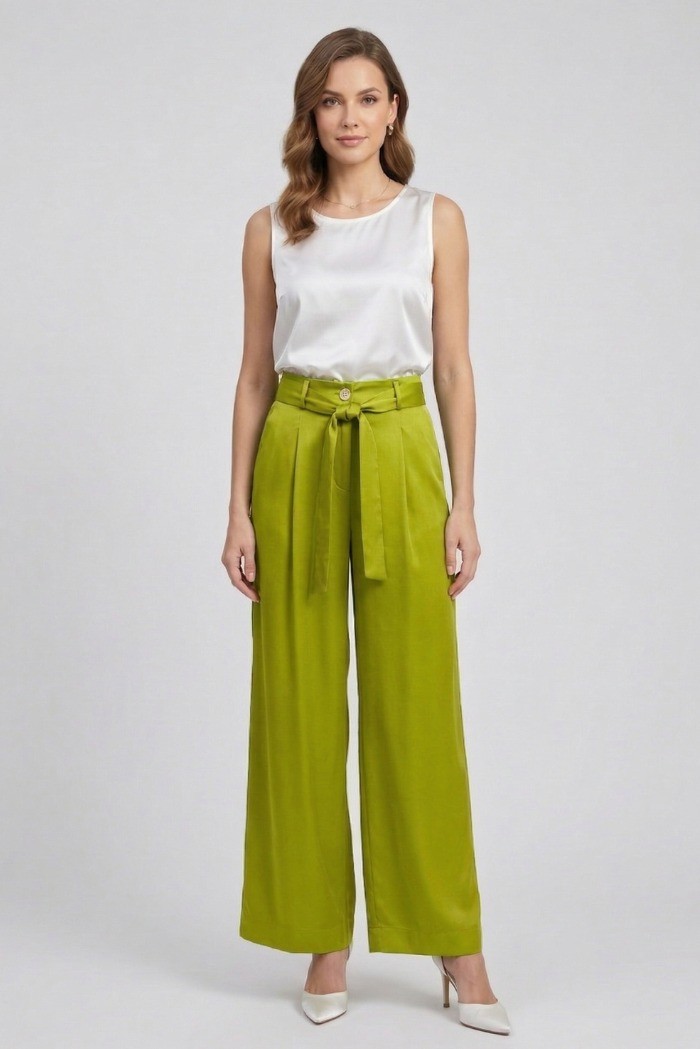 Markup pantalone ampio in twill di viscosa MW1650127 [883ee742]