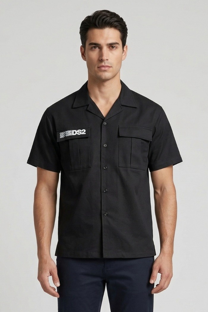 Drop Season 2 camicia collo bowling con tasconi SS26217 [5ed8cc0a]