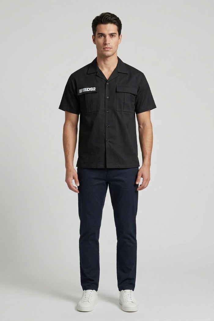 Drop Season 2 camicia collo bowling con tasconi SS26217 [30e34e03]