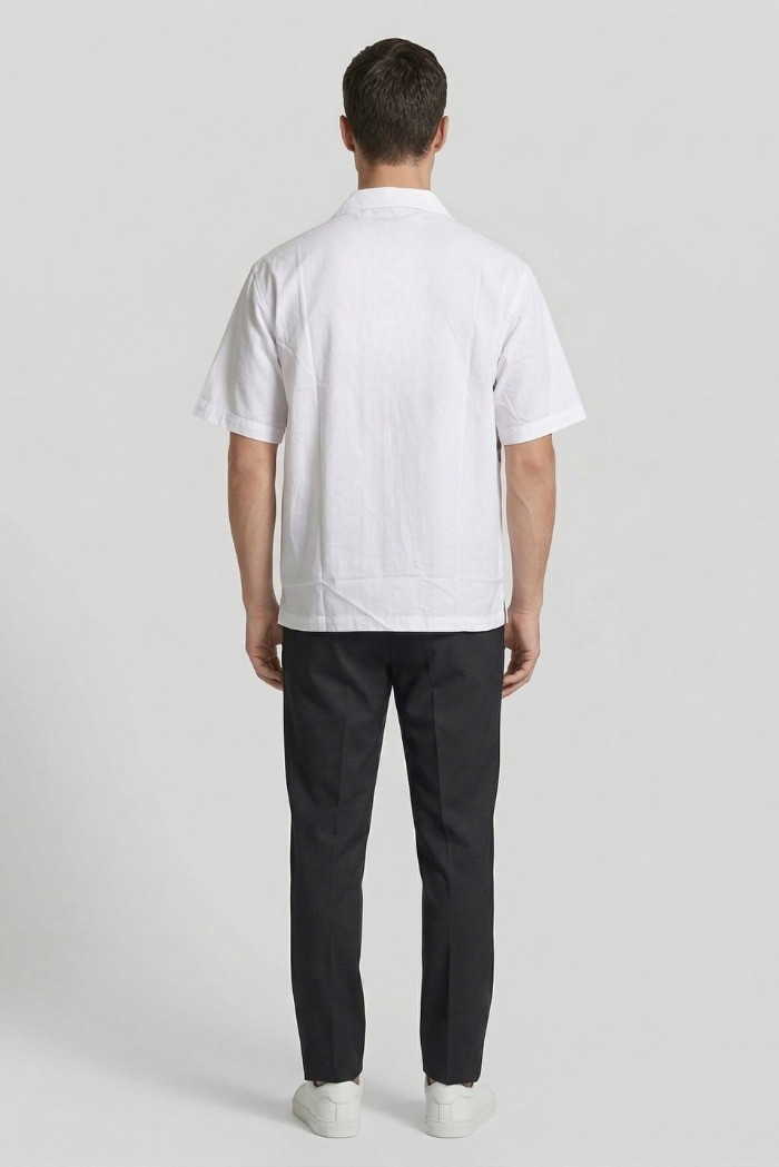 Drop Season 2 camicia collo bowling con stampa logo SS26260 [24eb4fa6]