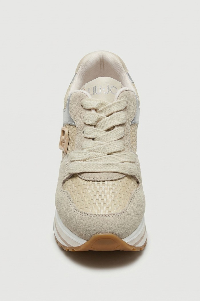 Liu Jo sneaker platform in suede e laminato Maxi Wonder 98 BA6013PX813 [43948b98]
