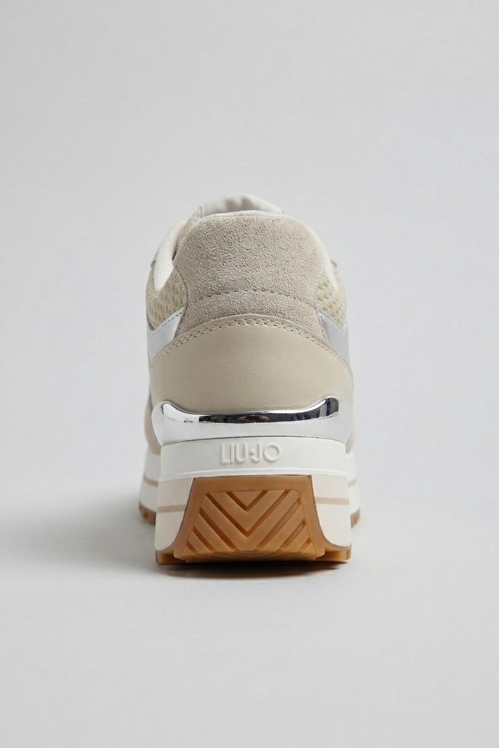 Liu Jo sneaker platform in suede e laminato Maxi Wonder 98 BA6013PX813 [46c4cc86]