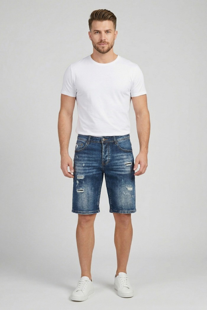 Drop Season 2 bermuda in denim con strappi SS26D26 [04990c85]