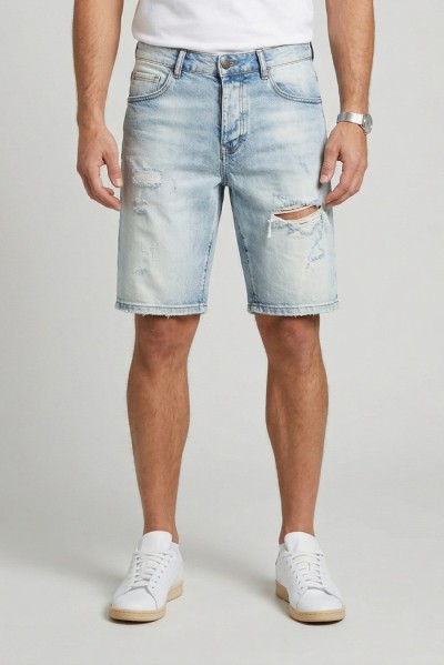 Drop Season 2 bermuda in denim di cotone stretch SS26D21 — 805219040078850_1