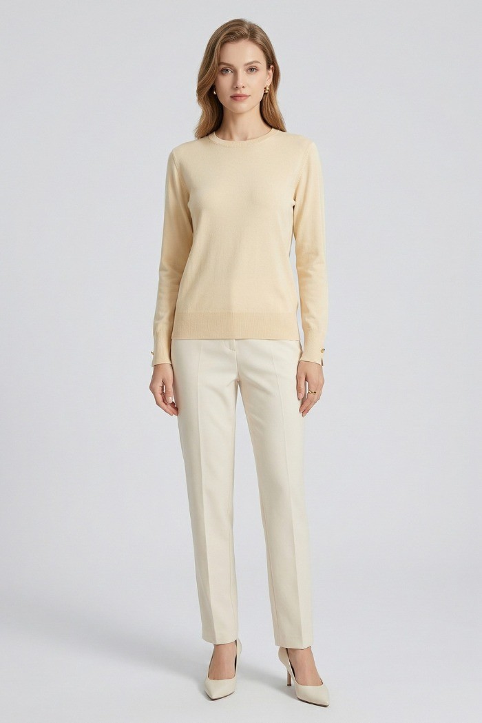 Sheis maglia girocollo in misto viscosa DS6041 [6dbd5d9b]