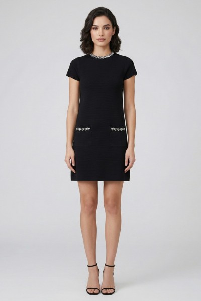 Sheis abito in maglia con applicazioni DS6050 — 805219040078936_2