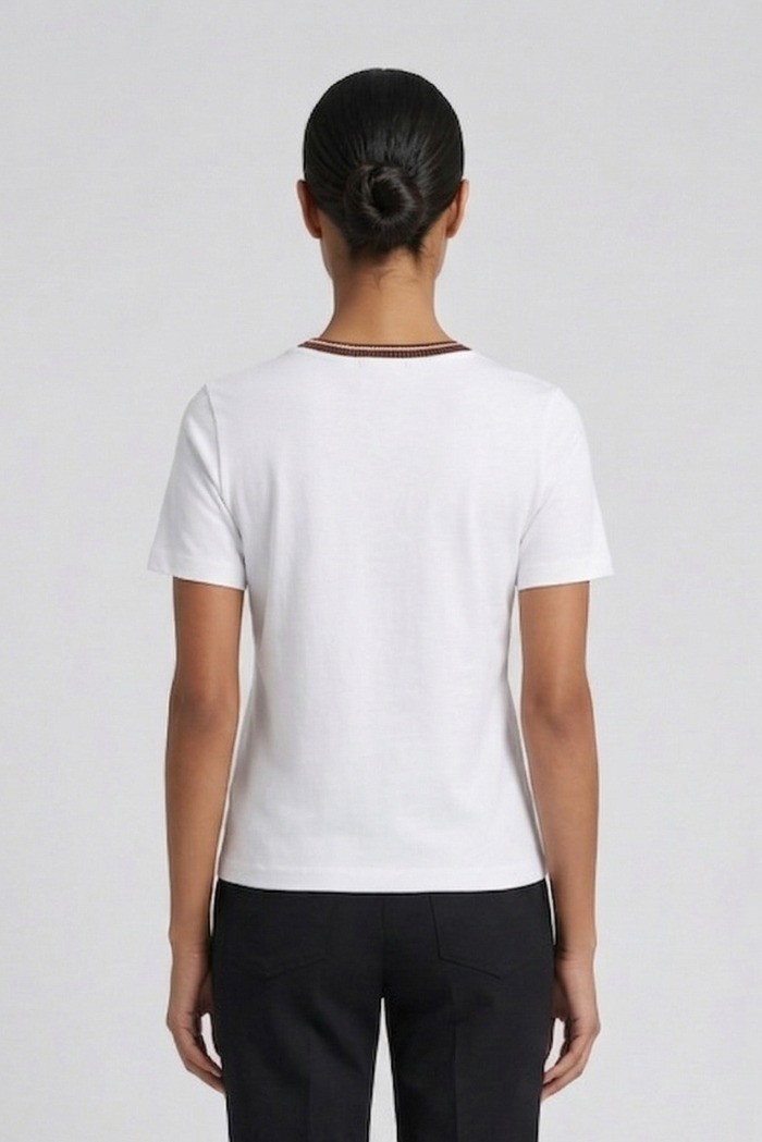 Sheis t-shirt in piquet con applicazioni DT6012 [977d61f3]