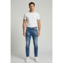Icon jeans slim fit in denim con mini logo Rhode Island IUD010 [7e3e2e3d]