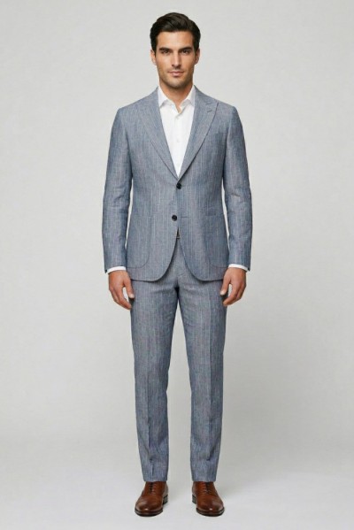 Privat Fashion abito gessato in poliviscosa Gualtieri-abs712/r — 805219040078863_1