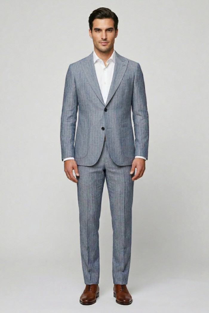 Privat Fashion abito gessato in poliviscosa Gualtieri-abs712/r [cd53c70b]