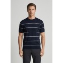 Nerovago maglia girocollo mezza manica a righe 661041-NV [d6e254f7]