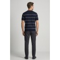Nerovago maglia girocollo mezza manica a righe 661041-NV [0fc417fa]