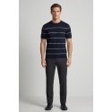 Nerovago maglia girocollo mezza manica a righe 661041-NV [b8d9d6fe]