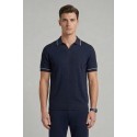 Nerovago polo maglia con collo derby e contrasti 661033-NV [4f9d7b95]