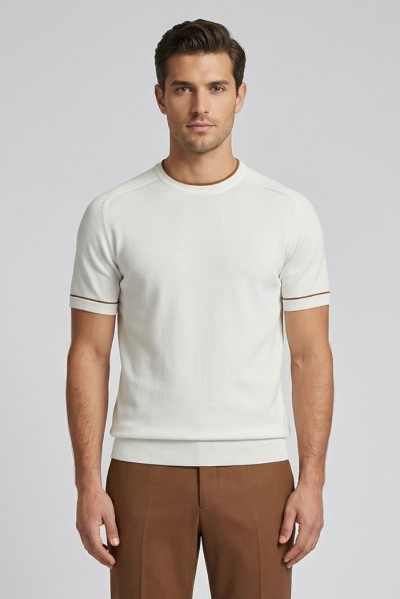 Nerovago maglia girocollo in cotone extra fine 661031-NV — 805219040078917_1