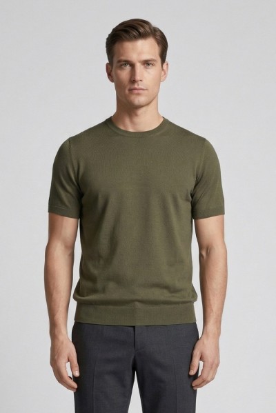 Nerovago maglia girocollo in lino e cotone 661261-NV — 805219040078918_2
