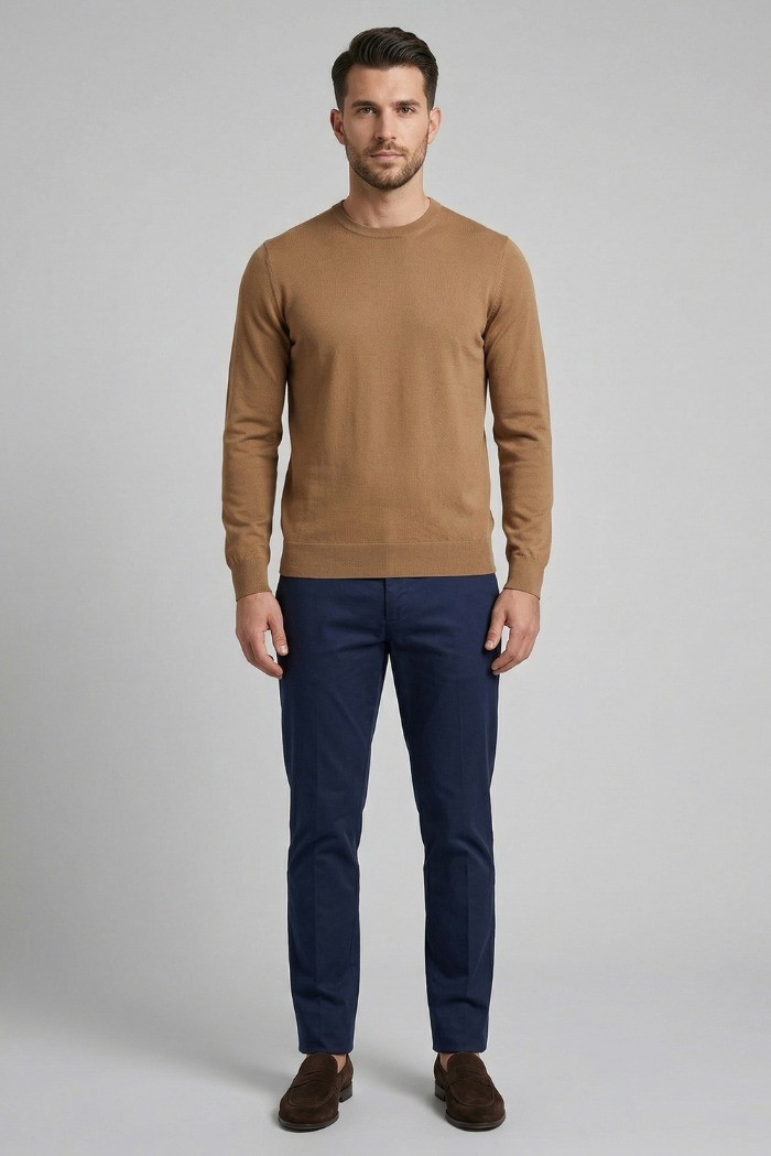 Nerovago maglia girocollo in cotone extrafine 661021-NV [808f7855]