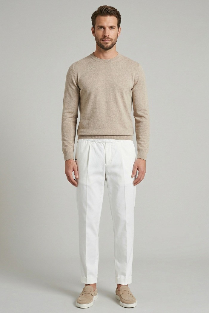 Markup pantalone wide leg in misto lino e cotone MK1950179 [87c20341]