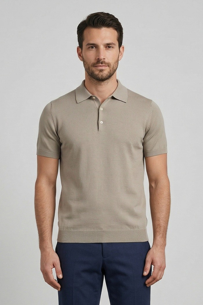 Nerovago polo maglia in cotone extra fine con bottoni 661003-NV [1060c6f6]