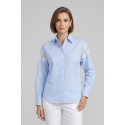 PDK camicia a righe con inserti in pizzo 056883 [8d13aa1d]
