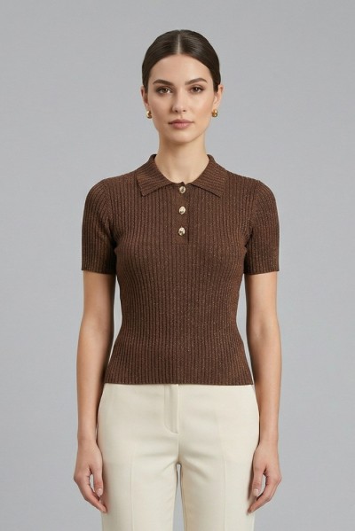 Markup maglia polo in misto viscosa MW1600027 [ef7a708a]