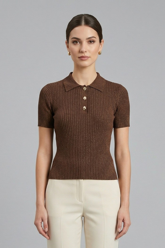 Markup maglia polo in misto viscosa MW1600027 [ef7a708a]