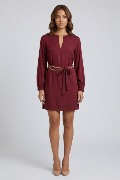 Markup abito corto in twill di viscosa MW1610218 [3ff0a3da]