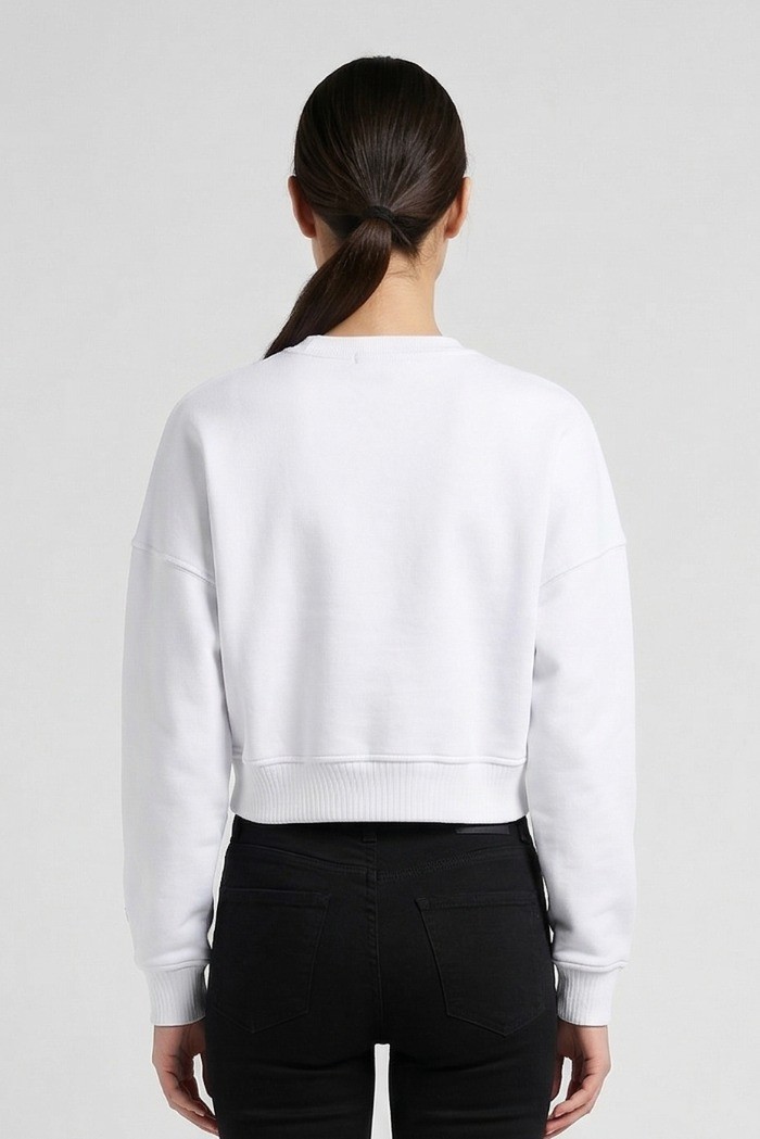 Icon felpa girocollo cropped con maxi stampa logo IDF006 [61755f0f]