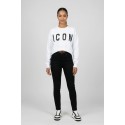 Icon felpa girocollo cropped con maxi stampa logo IDF006 [d6689e0b]