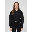 Icon felpa cropped girocollo in cotone stretch IDF010 [837e54d4]