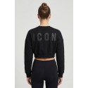 Icon felpa cropped girocollo in cotone stretch IDF010 [5a5817d9]
