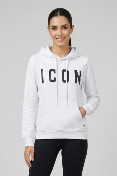 Icon felpa con maxi logo in cotone stretch IDF008 [f02f24f6]