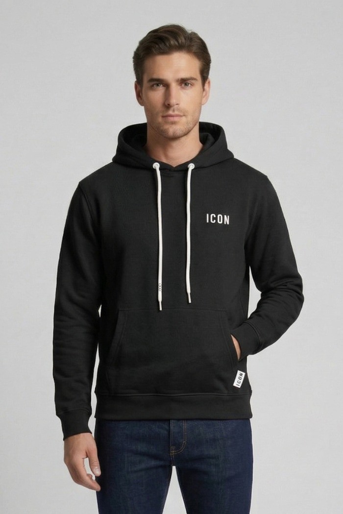 Icon felpa in cotone con cappuccio e ricamo logo IUPREF003 [7223a3f7]