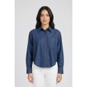 PDK camicia in tela di denim di cotone 056868 [495ba236]