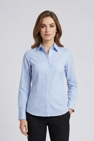PDK camicia a righe in misto cotone 056882 — 805219040078809_1