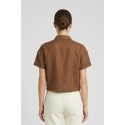PDK camicia cropped mezza manica con taschino 057011 [4df6d793]
