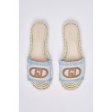 Liu Jo ciabatte in denim con maxi logo Paros 01 SA6099TX523 [17d1c85f]