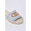 Liu Jo ciabatte in denim con maxi logo Paros 01 SA6099TX523 [79ea4a56]