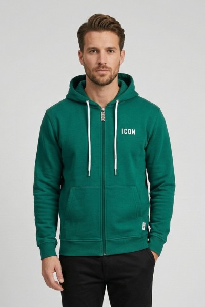 Icon felpa con cappuccio e ricamo logo IUPREF002 [4f413b7f]