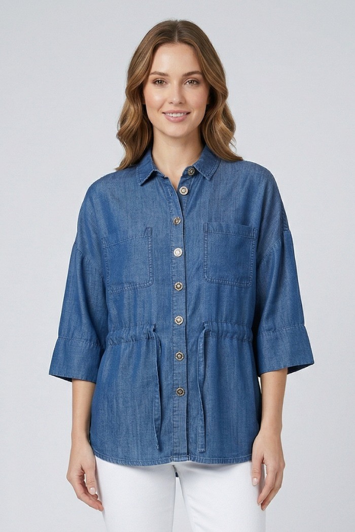 Markup overshirt in tessuto effetto denim MW1660101 [137acd74]