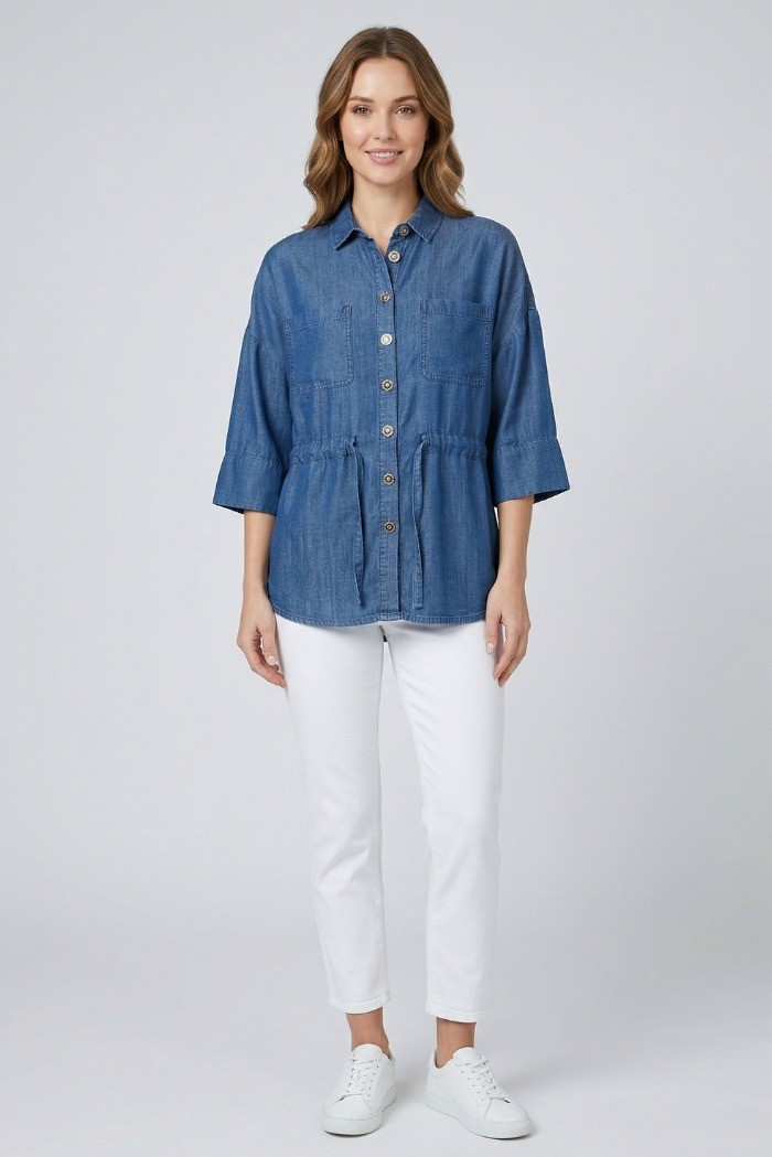 Markup overshirt in tessuto effetto denim MW1660101 [7d414f7d]